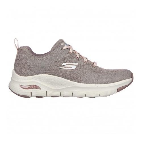 SKECHERS MUJER ARCH FIT COMFY WAVE 149414/DKTP MARRON CLARITO 1